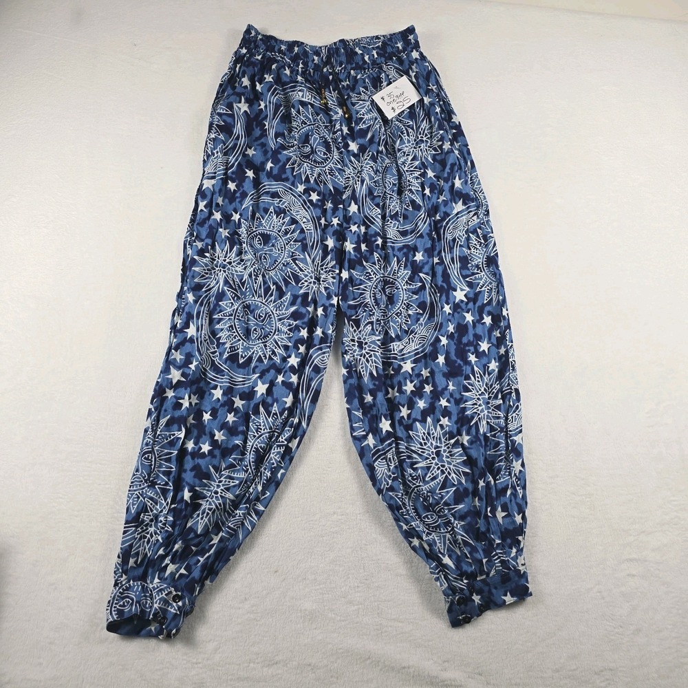 Magic Touch Harem Pants One Size Stretch Celestial Blue New Boho